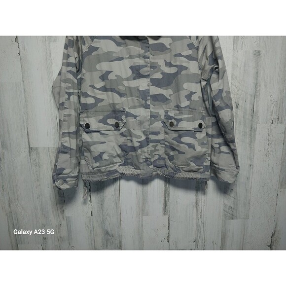 Democracy Camo Jacket Women's Medium Canvas Drawstring Bottom - Picture 2 of 8